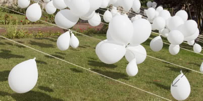 500 ballons pourMy Blood Mikado by DEC pour Sculptures en l'ile le GrisyCode by DEC