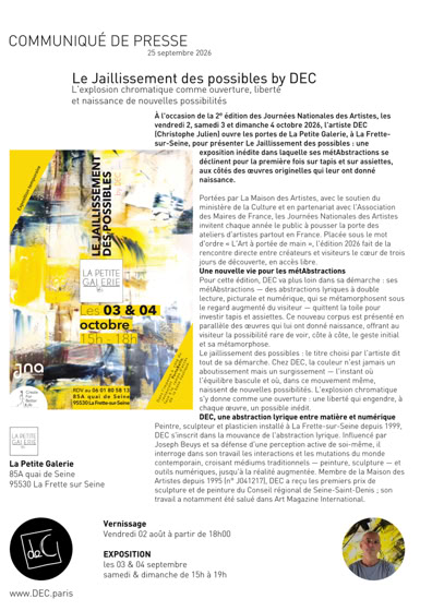 Retrouvez le communiqué de presse de la dernière installation de DEC